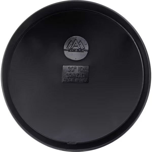 Water Heater Pan, 30  in ID, Undrilled, Durable HDPE Plastic wDrain Hose Adapter, American Built Pro, Mfr#: WHP30-1U